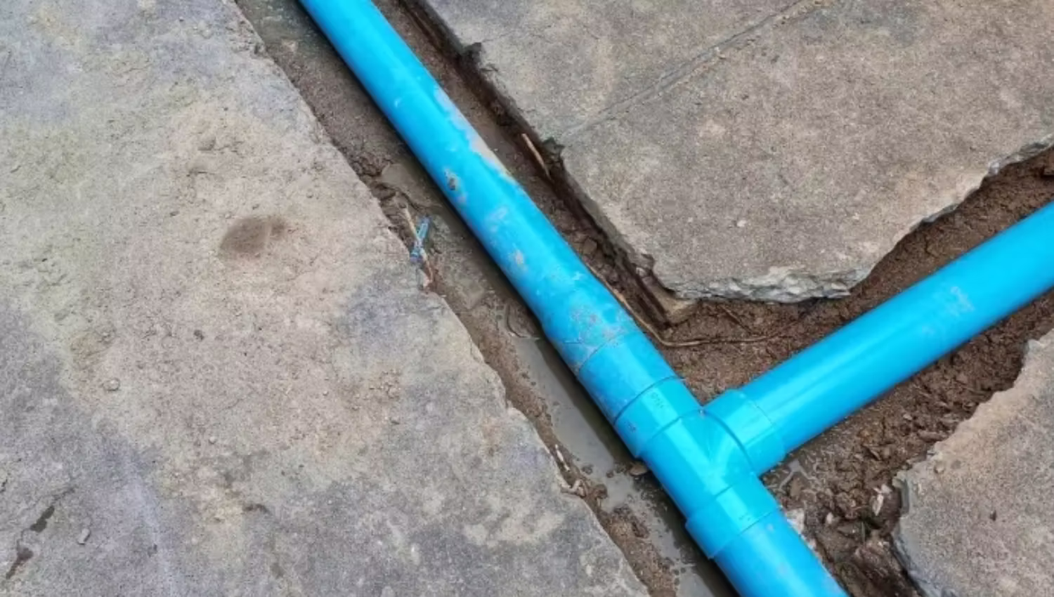 New drain installation